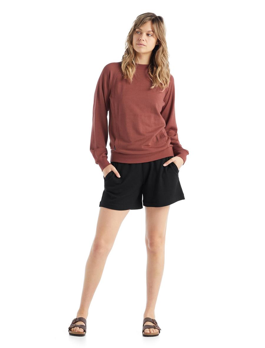 Women's Icebreaker Merino Crush Shorts Black | CA 1441TCEV